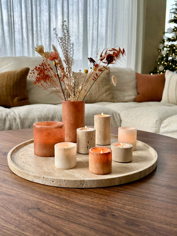 Alabaster kaarsenhouder - small