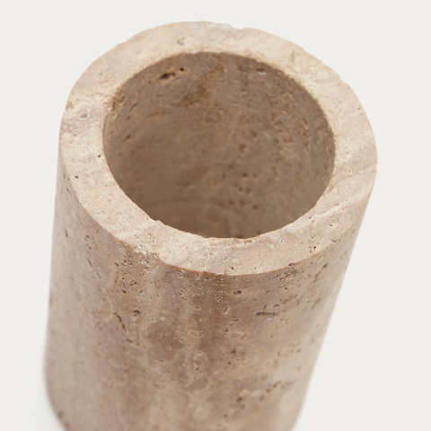 Travertine toothbrush holder
