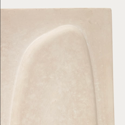 Beige papier-mâché wall hangings - SET OF 2