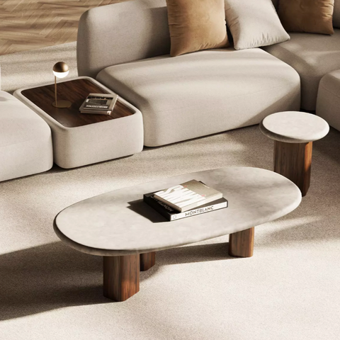 Pillar ovale salontafel