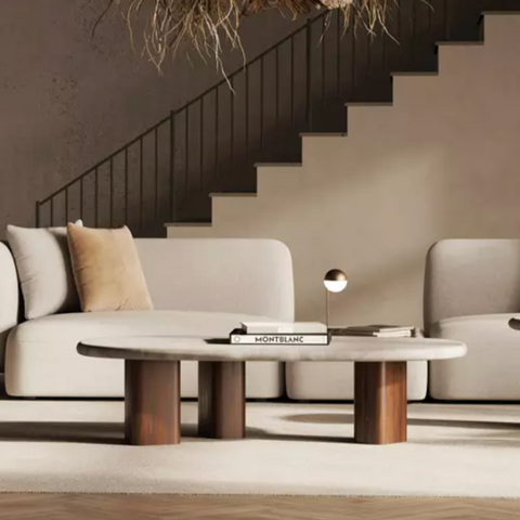 Pillar ovale salontafel