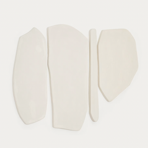 Wandpaneel Papier-maché, Set van 4 stuks