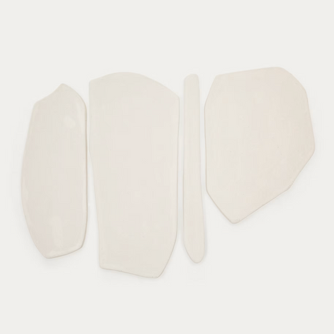 Wandpaneel Papier-maché, Set van 4 stuks