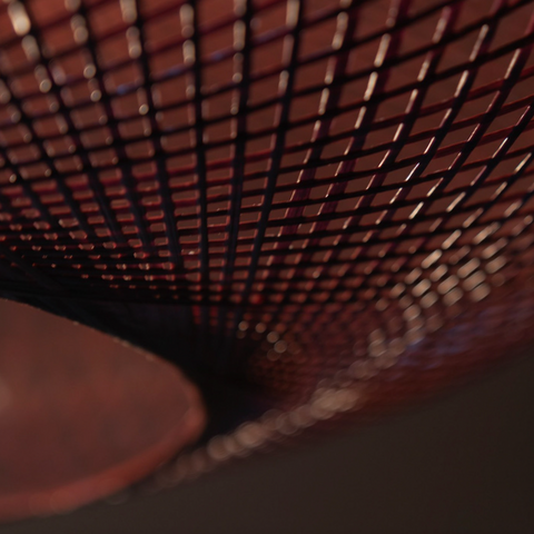 Fiber pattern lamp - rood