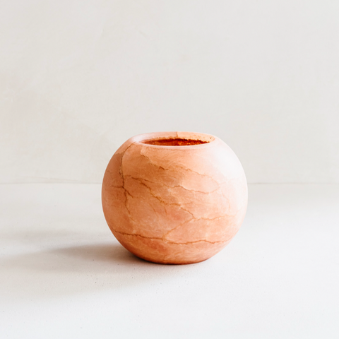 Alabaster kaarsenhouder/vaas - large