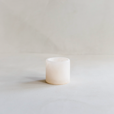 Alabaster kaarsenhouder - small