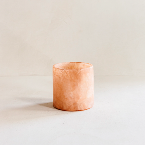 Alabaster kaarsenhouder/vaas