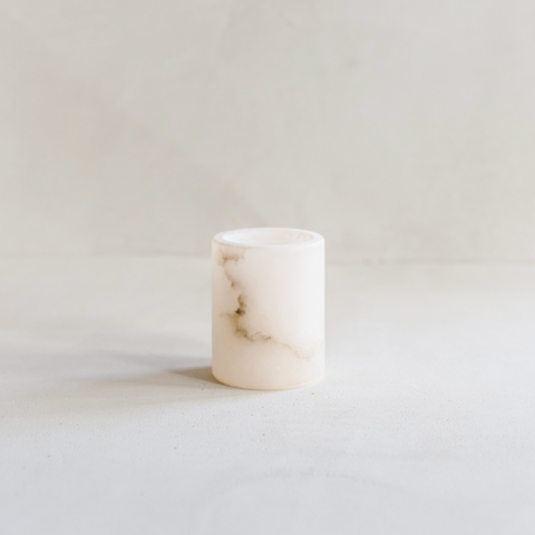 Alabaster kaarsenhouder - large