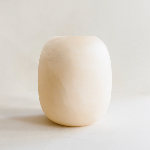 Alabaster kaarsenhouder/vaas - large