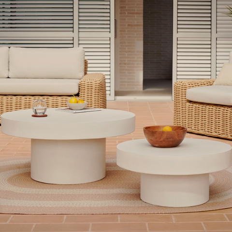 Ronde buiten salontafel