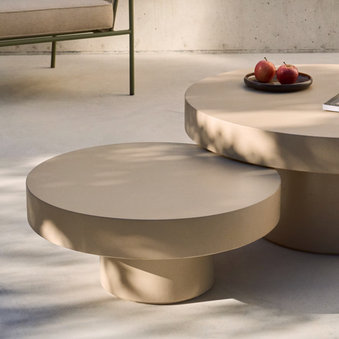 Ronde buiten salontafel