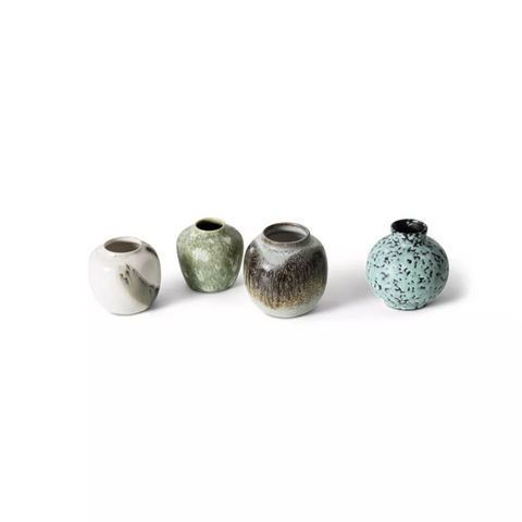 Keramiek vaasjes - set van 4