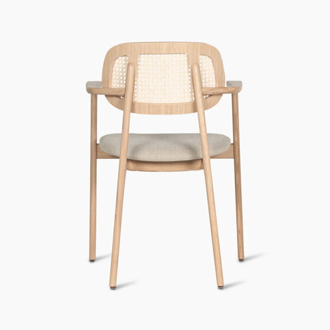 Titus armsteun / eik / gestoffeerde zitting