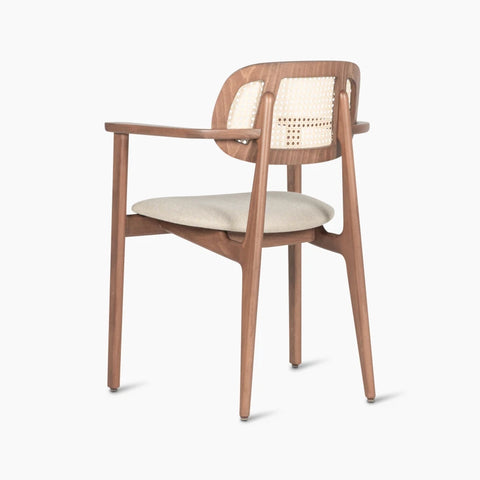 Titus armsteun / tabacco / gestoffeerde zitting