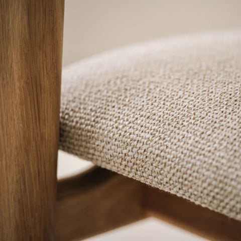 Titus armsteun / eik / gestoffeerde zitting