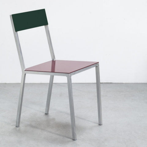 Alu chair burgundy candy green