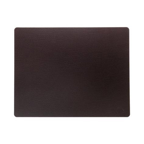 Leather table mat - square bull brown